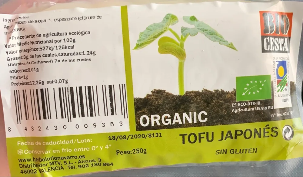 Organic tofu japones
