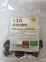 Bio jengibre de agricultura ecológica con chocolate negro