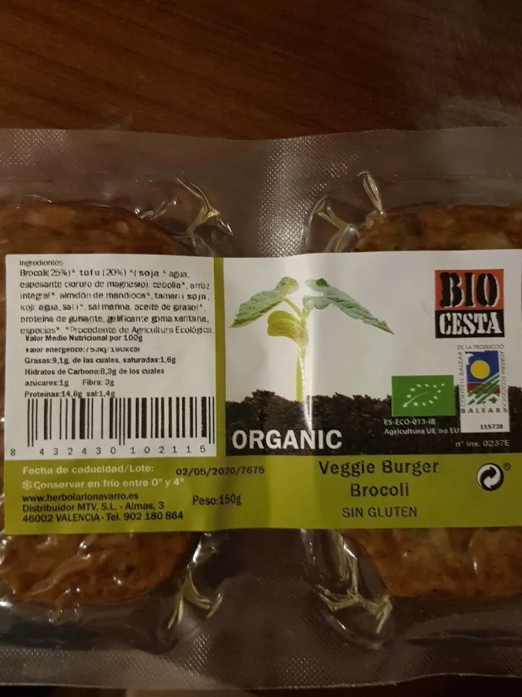 Veggie burger brocoli