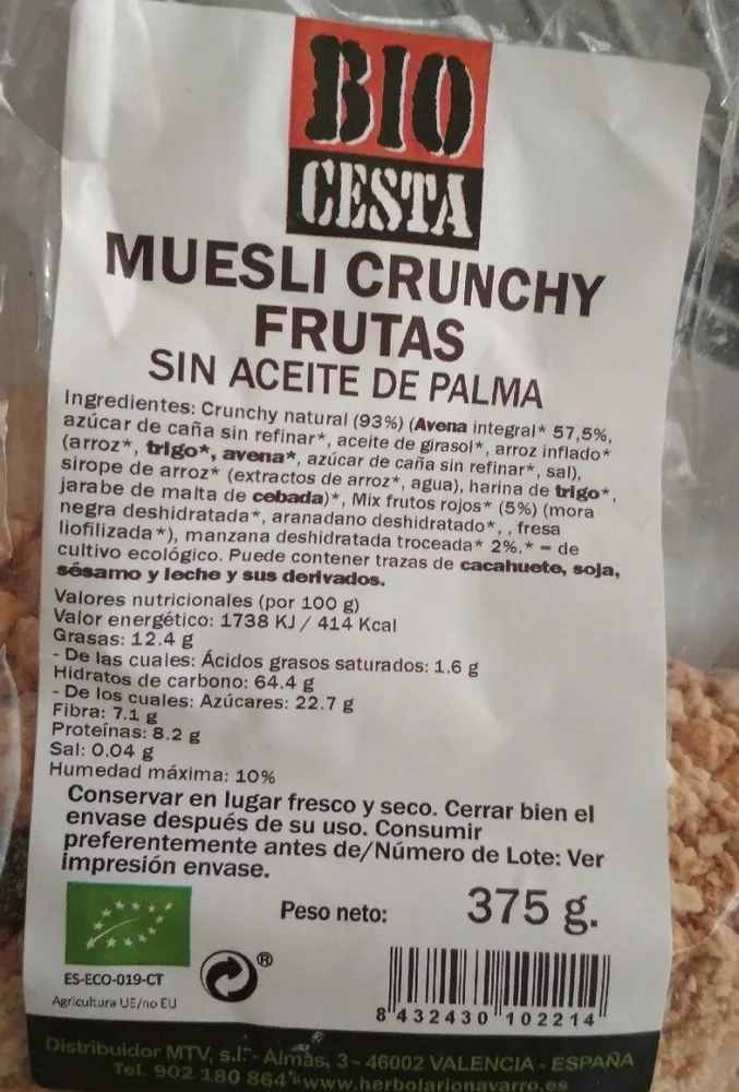 Muesli crunchy frutas