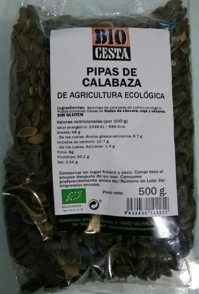 Pipas de calabaza Bio Cesta