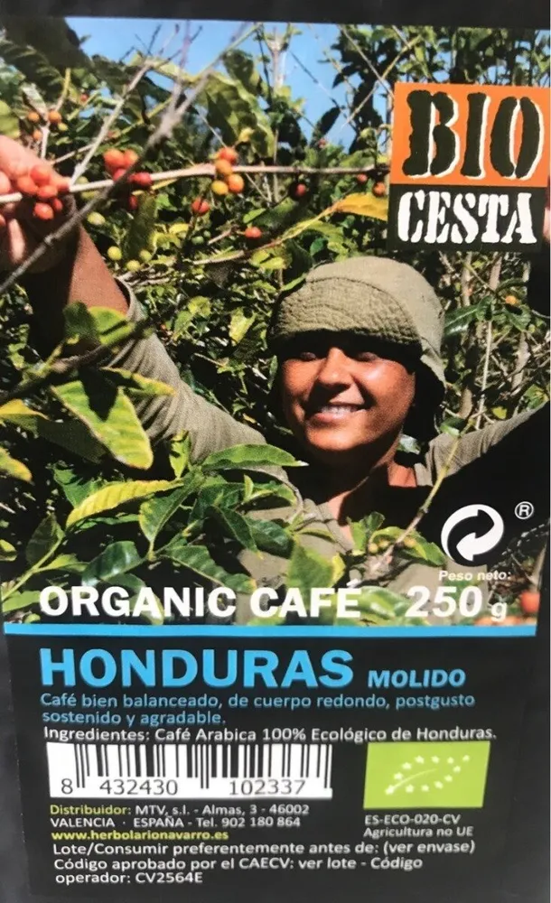 Organic café Honduras molido
