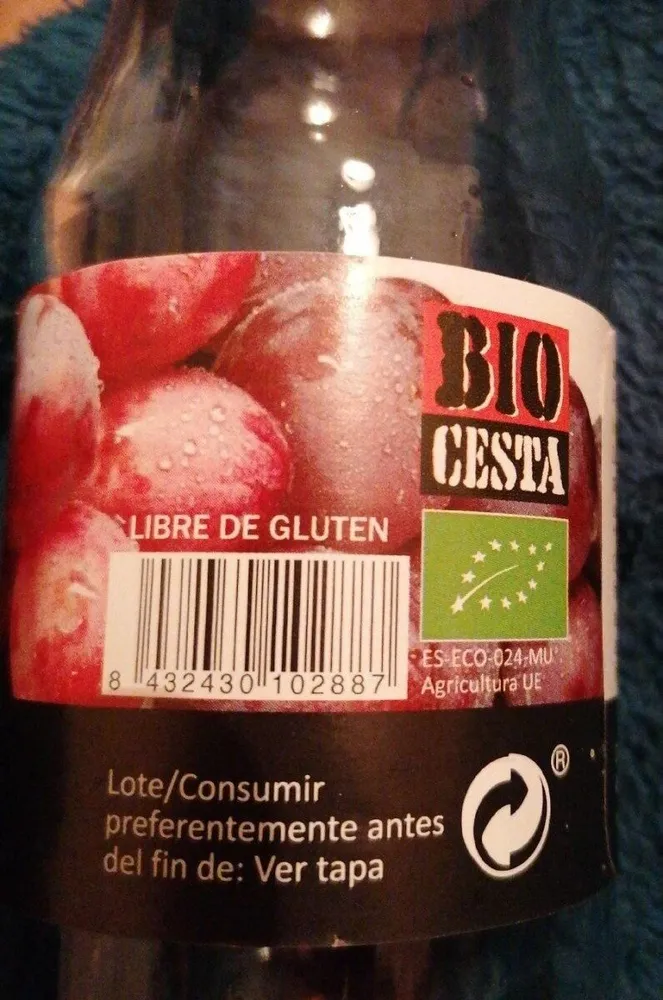 Organic zumo de uva Roja