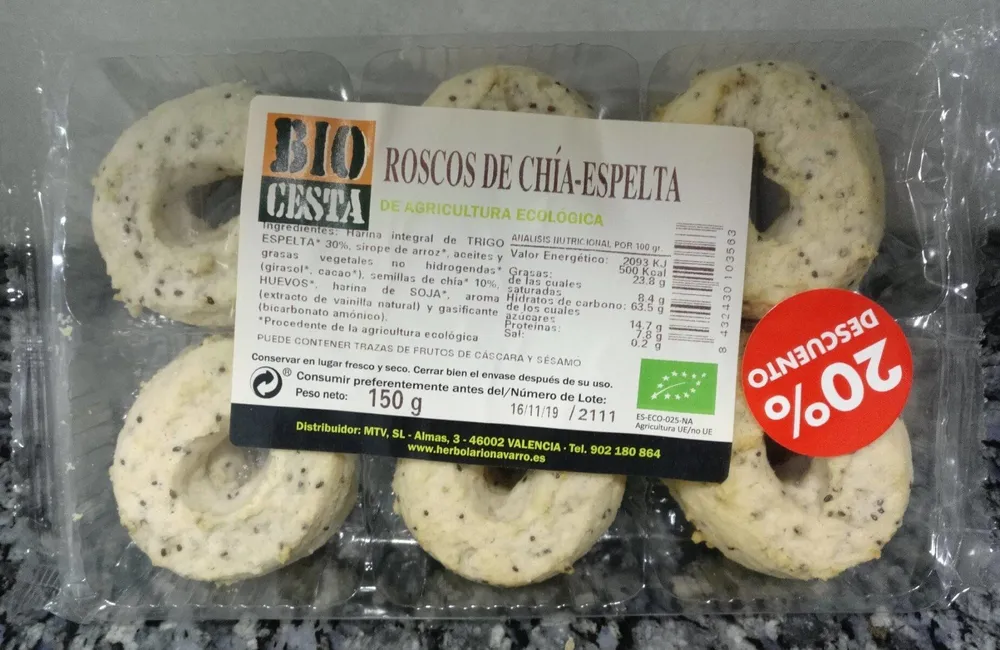 Roscos de chía-espelta
