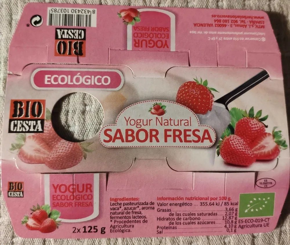 Yogur Natural Sabor Fresa