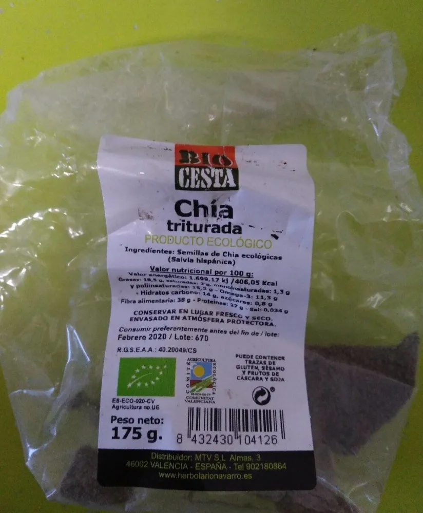 Chía triturada