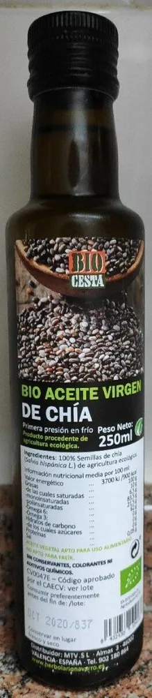 Bio Aceite Virgen de Chía