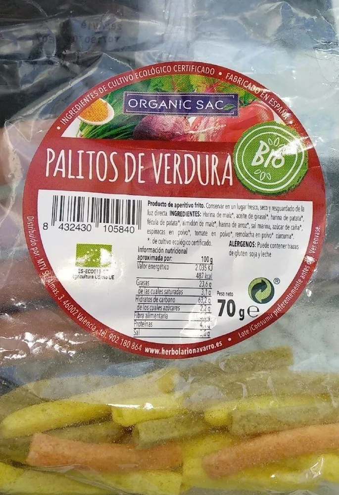 Palitos de verdura