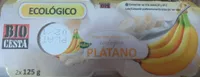 Yogur natural de vaca ecológico sabor plátano