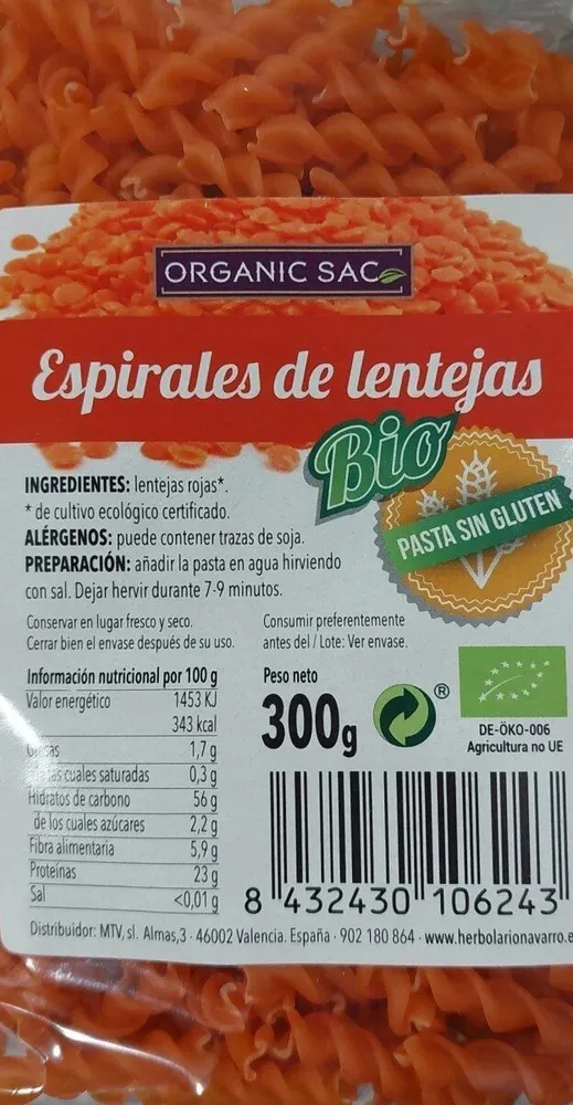 Espirales de Lentejas