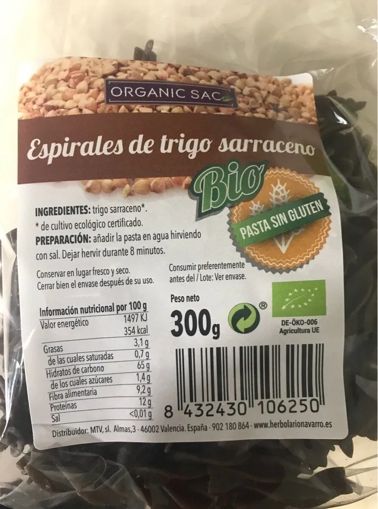 Espirales de trigo sarraceno