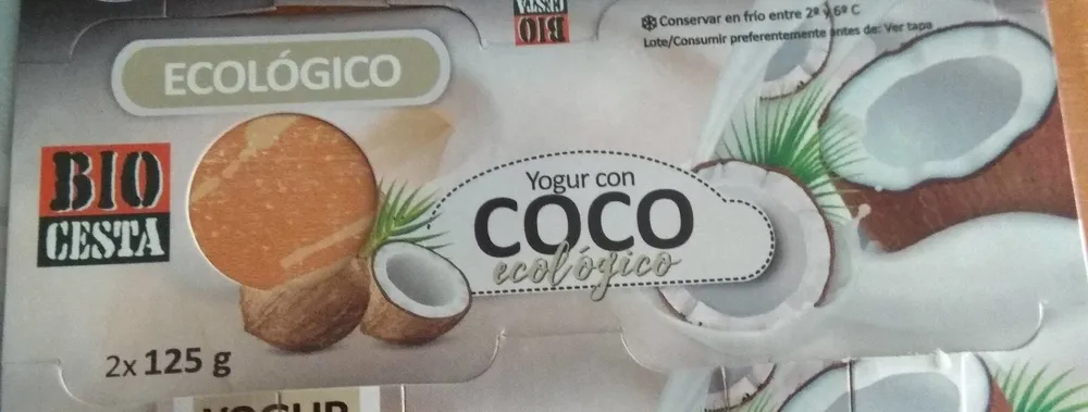 Yogur con coco