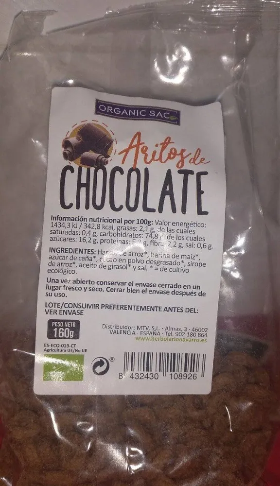 Aritos de chocolate