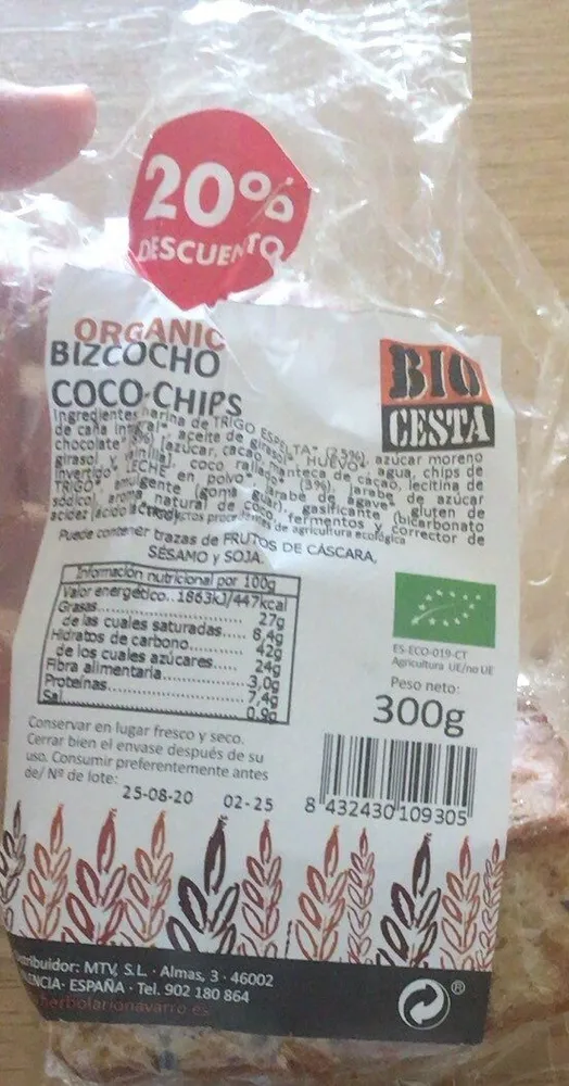 Organic buzcocho coco chips