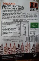 Snack de lentejas 3 qinoas y lino
