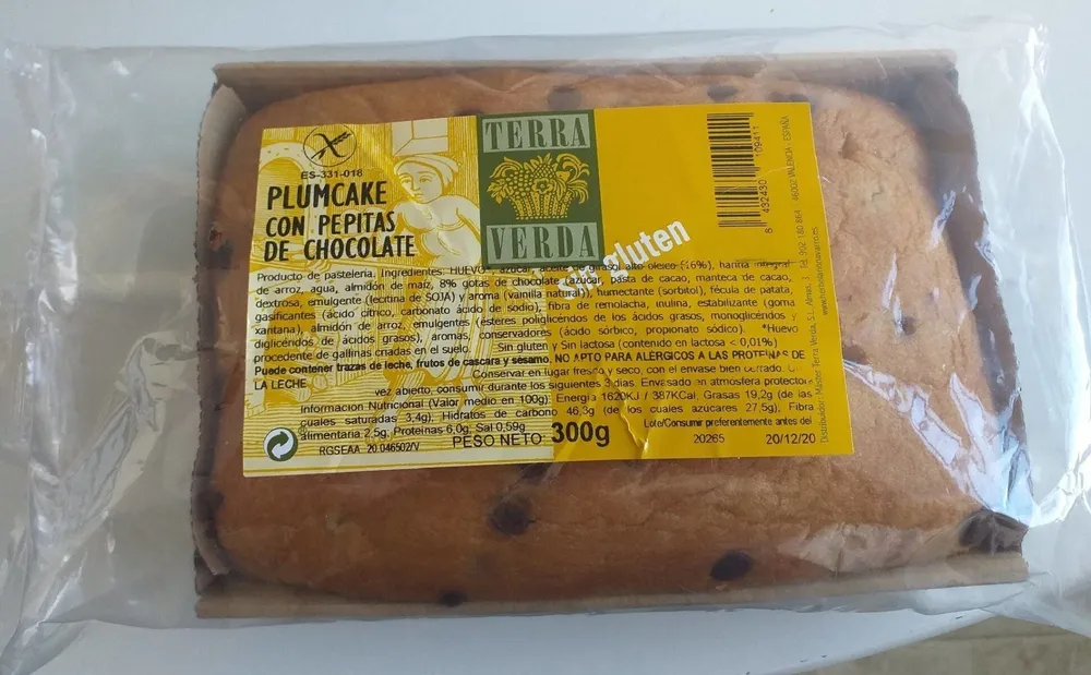 Plumcake con pepitas de chocolate