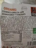 Organic cookies espelta con zanahoria y cereales