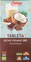 Tableta chocolate c/ leche vegano 38%