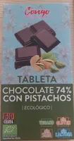 Tableta de chocolate 74 con pistachos