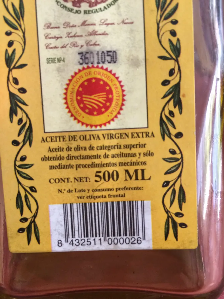 Aceite de oliva virgen extra