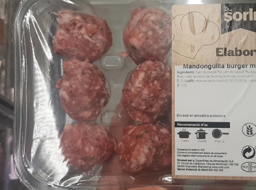 Burger meat porchvacu mandgouilla