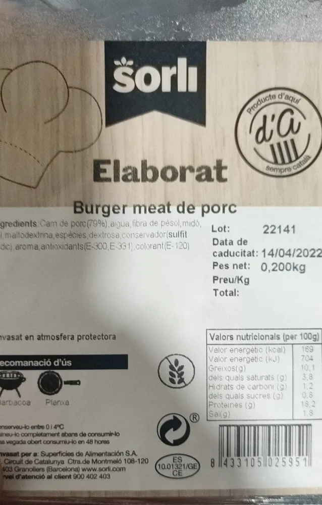 Burger met de cerdo