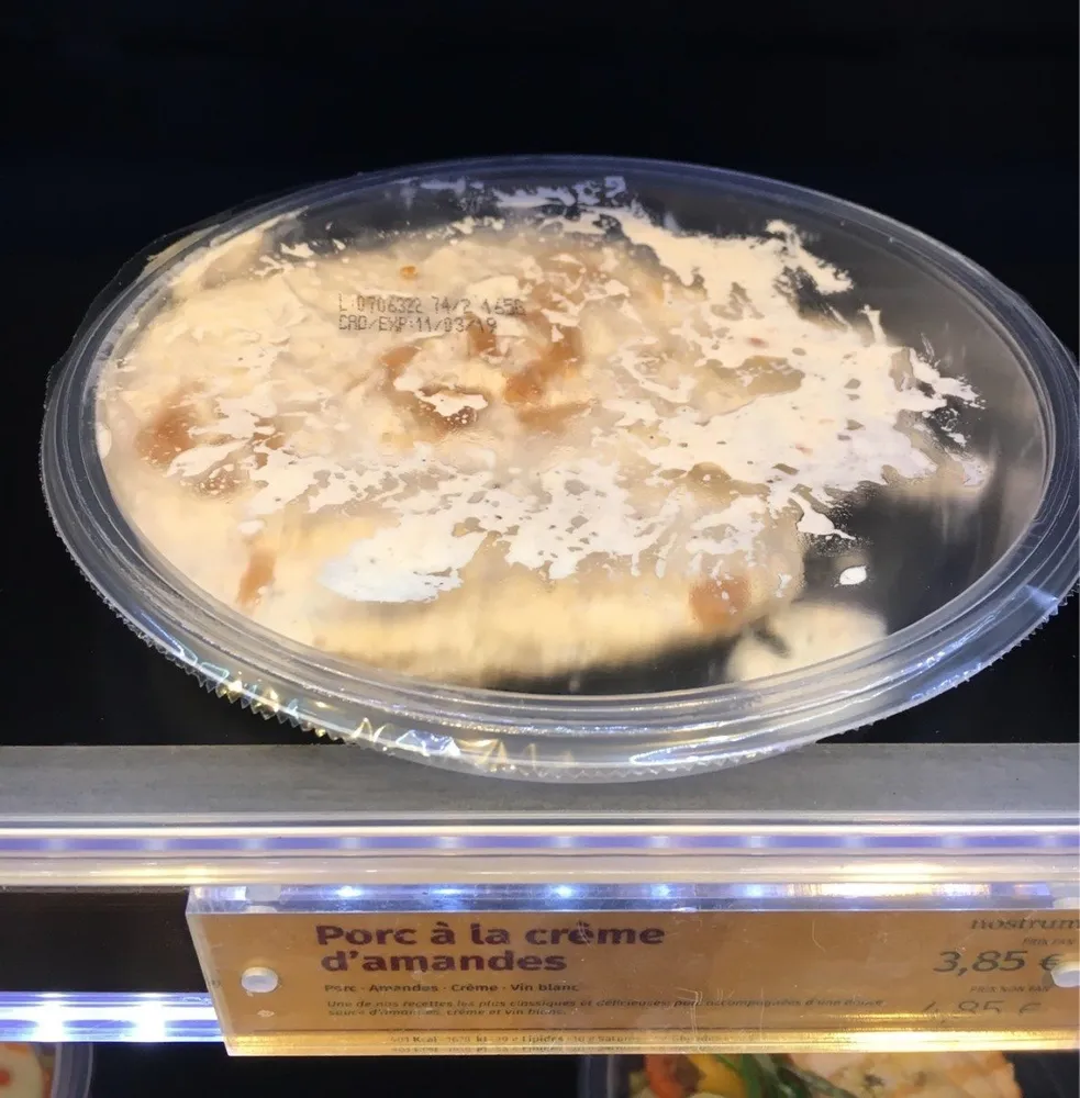 Porc à la crême d'amandes