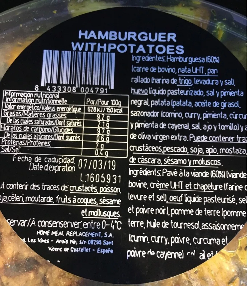 Steack haché avec des pommes de terre au four