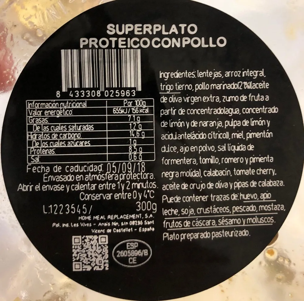 Superplato proteico con pollo