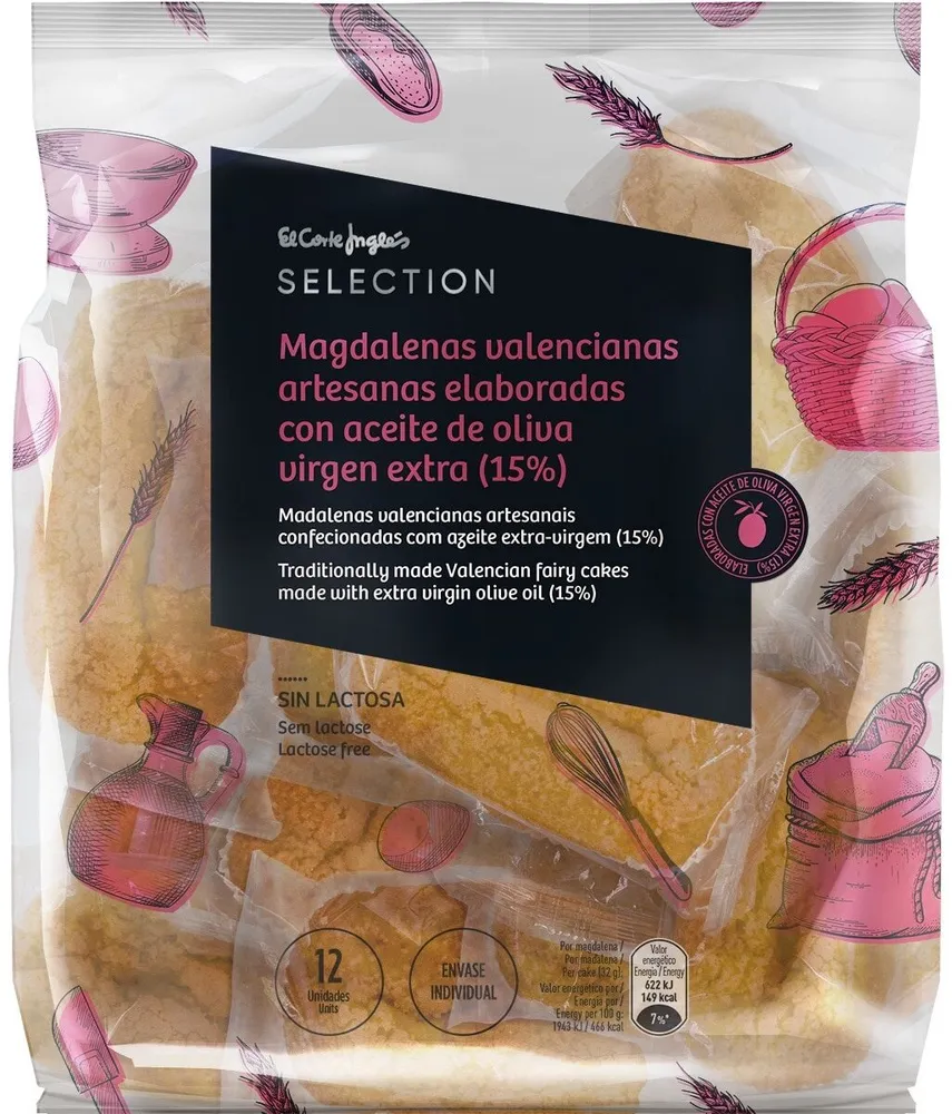 Magdalenas valencianas artesanas sin lactosa
