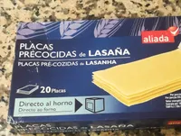 Placas precocidas de lasaña