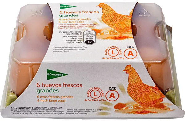 Huevos frescos grandes