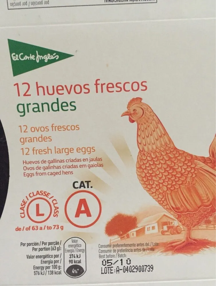Huevos frescos grandes