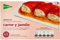 Pimientos del piquillo rellenos de carne y jamón