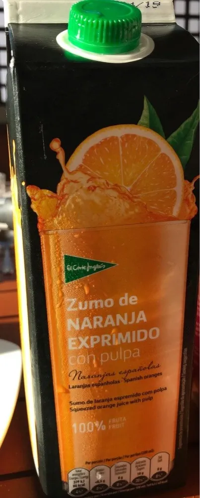 Zumo de naranja exprimido