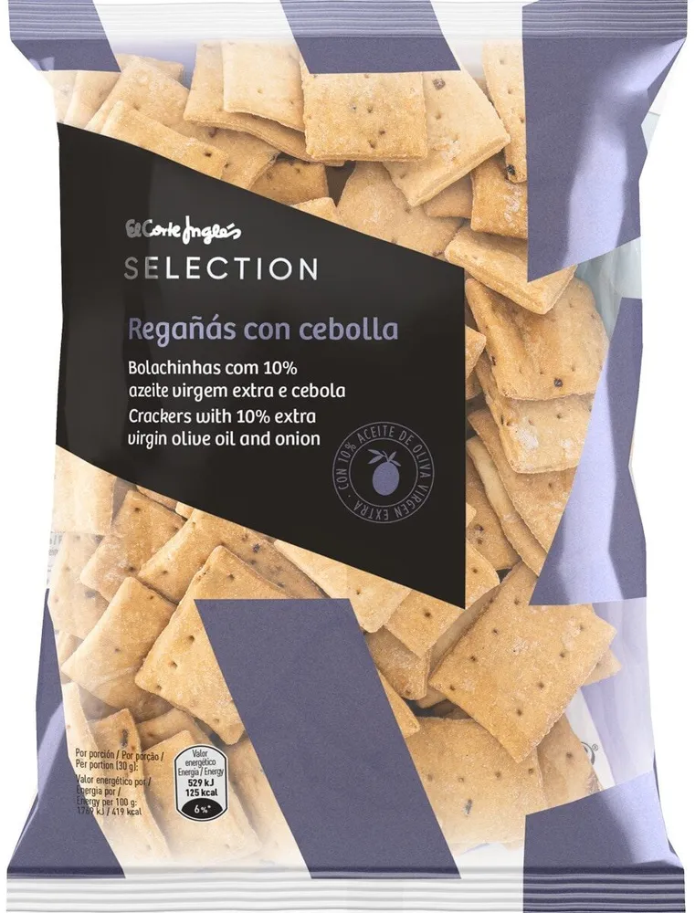 Regañás con cebolla y aceite de oliva virgen extra