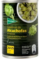 Corazones de alcachofas al natural