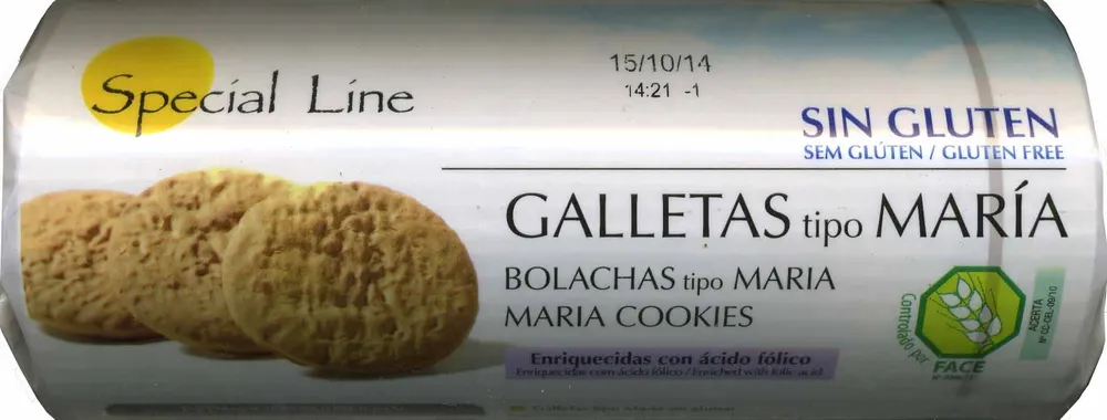 Galletas tipo María sin gluten