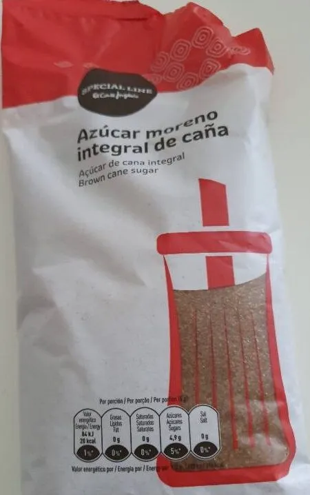 Azúcar moreno integral de caña