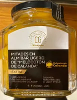 Mitades en almíbar ligero de melocoton de Calanda