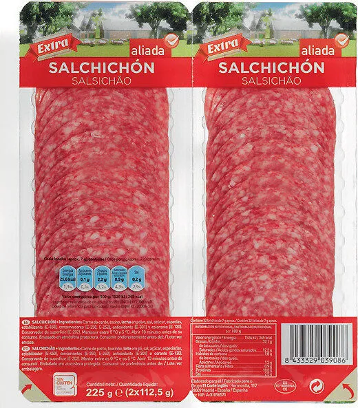 Salchichón extra lonchas sin gluten