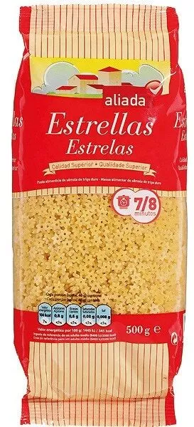 Pastas para sopa estrellas