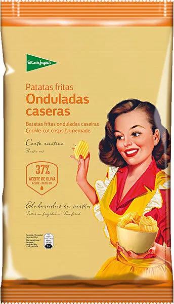 Patatas fritas onduladas caseras