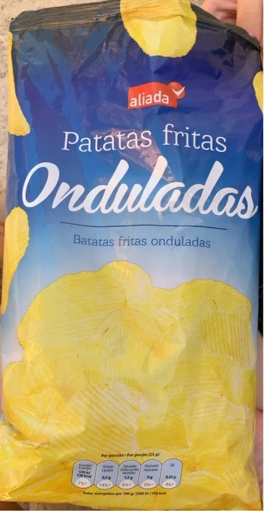 Patatas fritas onduladas