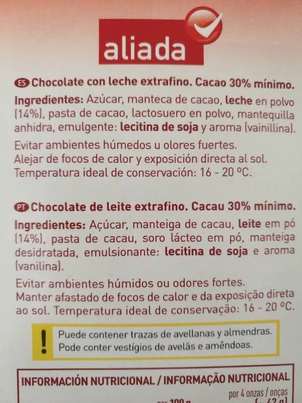 Chocolate con leche extrafino