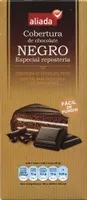 Cobertura de chocolate negro especial repostería
