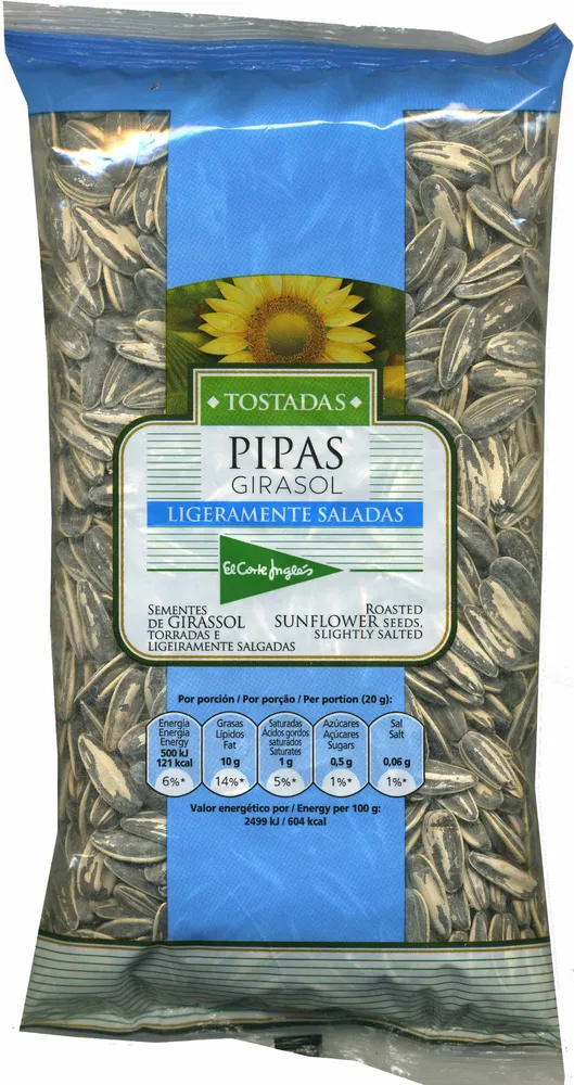 Pipas tostadas de girasol
