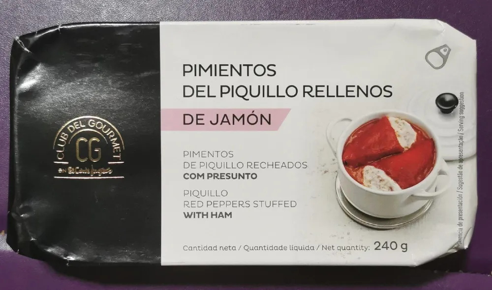 Pimientos del piquillo rellenos de jamón