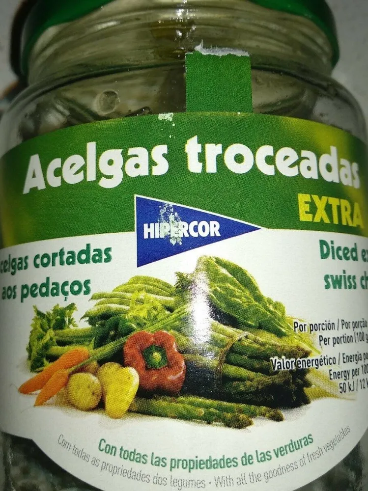 Acelgas troceadas