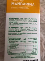 Zumo de mandarina exprimido